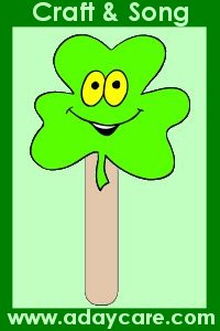 St. Patrick’s Day Craft Shamrock Puppet